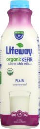 LIFEWAY: Kefir Cultured Milk Whole Plain (32 oz)