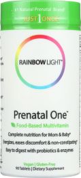 RAINBOW LIGHT: Just Once Prenatal One Food-Based Multivitamin (90 tablets)