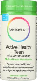 RAINBOW LIGHT: Active Health Teen with Derma Complex Food-Based Multivitamin (90 tablets)