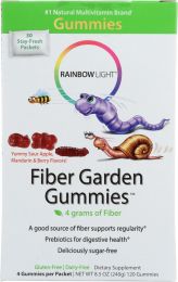 RAINBOW LIGHT: Fiber Garden Gummies Sour Berry Apple & Mandarin Flavors (30 Packets)