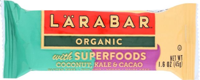 LARABAR: Bar Superfood Coconut Kale Cacao Organic (1.6 oz)