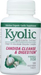 KYOLIC: Aged Garlic Extract Candida Cleanse and Digestion Formula 102 (100 Vegetarian Tablets)