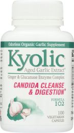 KYOLIC: Aged Garlic Extract Candida Cleanse and Digestion Formula 102 (100 Vegetarian Capsules)