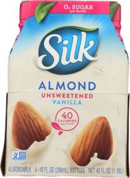 SILK: Milk Almond Unsweetened Vanilla Pack of 4 (40 oz)