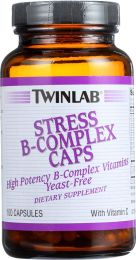 TWINLAB: Stress B Complex High-Potency Caps with Vitamin C (100 capsules)