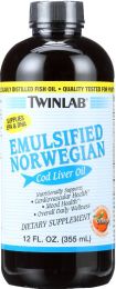 TWINLAB: Emulsified Norwegian Cod Liver Oil Orange (12 oz)