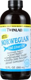 TWINLAB: Norwegian Cod Liver Oil Dietary Supplement Unflavored (12 oz)