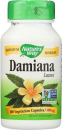 NATURES WAY: Damiana Leaves 400 mg (100 Veg Capsules)