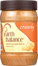EARTH BALANCE: Natural Peanut Butter & Flaxseed Crunchy (16 oz)