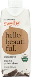 CALNATURALE: Svelte Organic Protein Shake Chocolate (11 oz)