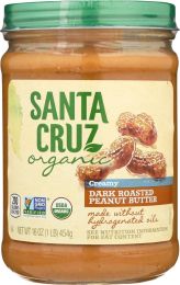 SANTA CRUZ ORGANIC: Dark Roasted Creamy Peanut Butter (16 oz)