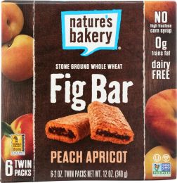 NATURES BAKERY: Peach Apricot Whole Wheat Fig Bar (12 oz)