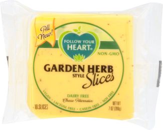 FOLLOW YOUR HEART: Garden Herb Style Cheese Alternative Slices (7 oz)