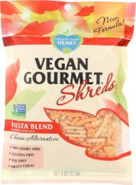 FOLLOW YOUR HEART: Fiesta Blend Cheddar & Pepper Jack Cheese Shreds (8 oz)