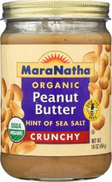 MARANATHA: Organic Roasted Peanut Butter Hint of Sea Salt Crunchy (16 oz)