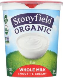 STONYFIELD: Organic Smooth and Creamy Whole Milk Plain Yogurt (32 oz)