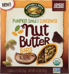 NATURES PATH: Nut Butter Pumpkin Seed & Sunflower Bars (6.2 oz)