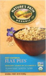 NATURE'S PATH: Organic Instant Hot Oatmeal Flax Plus 8 Packets (14 oz)