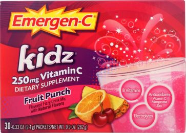 EMERGEN-C: Kidz Vitamin C Fizzy Drink Mix Fruit Punch (30 Count)