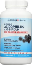 AMERICAN HEALTH: Chewable Acidophilus and Bifidum Natural Blueberry Flavor (100 Wafers)