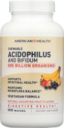 AMERICAN HEALTH: Probiotics Acidophilus and Bifidum Chewable Fruit (100 Wafers)