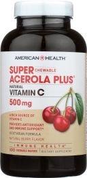 AMERICAN HEALTH: Super Acerola Plus Natural Vitamin C Chewable Berry 500 mg (100 Count)