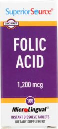 SUPERIOR SOURCE: Folic Acid 1200mcg (100 tb)