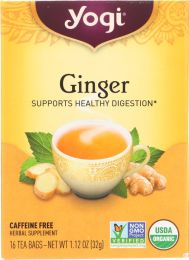YOGI TEA: Organic Ginger Caffeine Free (16 Tea Bags)