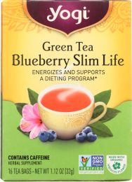 YOGI TEAS: Green Tea Blueberry Slim Life (16 Tea Bags)