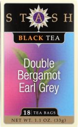 STASH TEA: Black Tea Double Bergamot Earl Grey 18 Tea Bags (1.1 oz)