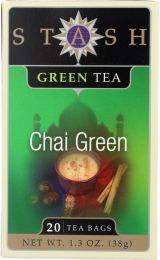 STASH TEA: Chai Green Tea 20 Tea Bags (1.3 oz)