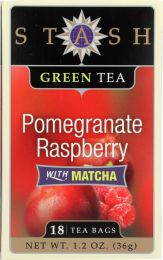 STASH TEA: Green Tea Pomegranate Raspberry with Matcha 18 Tea Bags (1.2 oz)