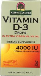 NATURES ANSWER: Vitamin D-3 Drops 4000 IU (0.5 fo)