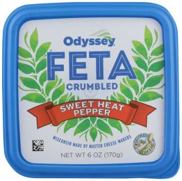 ODYSSEY: Crumbled Feta Cheese Sweet Heat Pepper (6 oz)