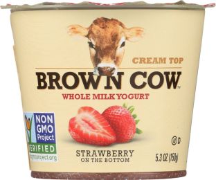 BROWN COW: Yogurt Cream Top Strawberry (5.3 oz)