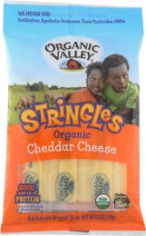 ORGANIC VALLEY: Stringles Organic Cheddar Cheese 6 Sticks (6 oz)