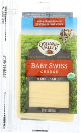 ORGANIC VALLEY: Sliced Cheese Baby Swiss (6 oz)