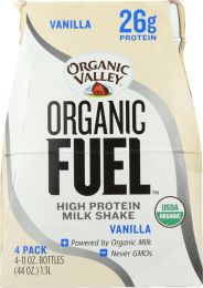 ORGANIC VALLEY: Milk Shake High Protein Vanilla 4 Pack (44 oz)