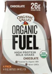 ORGANIC VALLEY: Milk Shake High Protein Chocolate 4 Pack (44 oz)