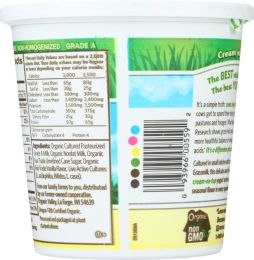 ORGANIC VALLEY: Vanilla Grassmilk Yogurt Whole Milk (24 oz)