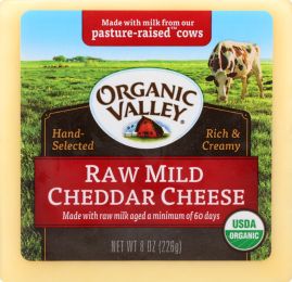 ORGANIC VALLEY: Organic Raw Mild Cheddar Cheese (8 oz)