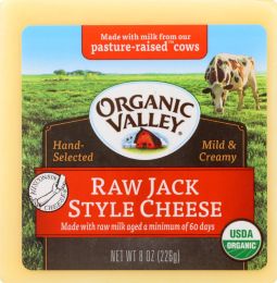 ORGANIC VALLEY: Wisconsin Raw Milk Cheese Jack Style Organic (8 oz)