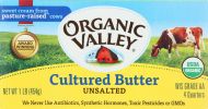 ORGANIC VALLEY: Butter Organic Cultured Unsalted (16 oz)