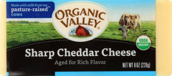 ORGANIC VALLEY: Organic Sharp Cheddar Cheese (8 oz)