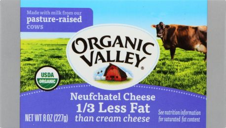 ORGANIC VALLEY: Organic Neufchatel Pasteurized Cream Cheese (8 oz)
