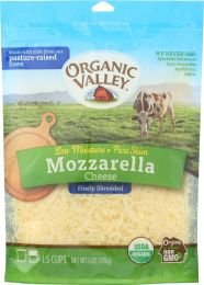 ORGANIC VALLEY: Finely Shredded Mozzarella Cheese (6 oz)
