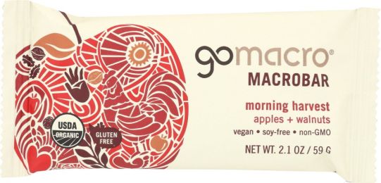 GOMACRO: MacroBar Morning Harvest Apples + Walnuts (2.1 oz)