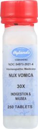 HYLAND: Nux Vomica Homeopathic Medicine 30X (250 tb)