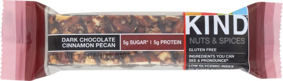 KIND: Nuts and Spices Bar Dark Chocolate Cinnamon Pecan (1.4 Oz)
