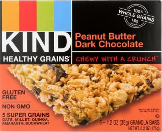 KIND: Healthy Grains Granola Bars Peanut Butter Dark Chocolate 5 Count (6.2 oz)